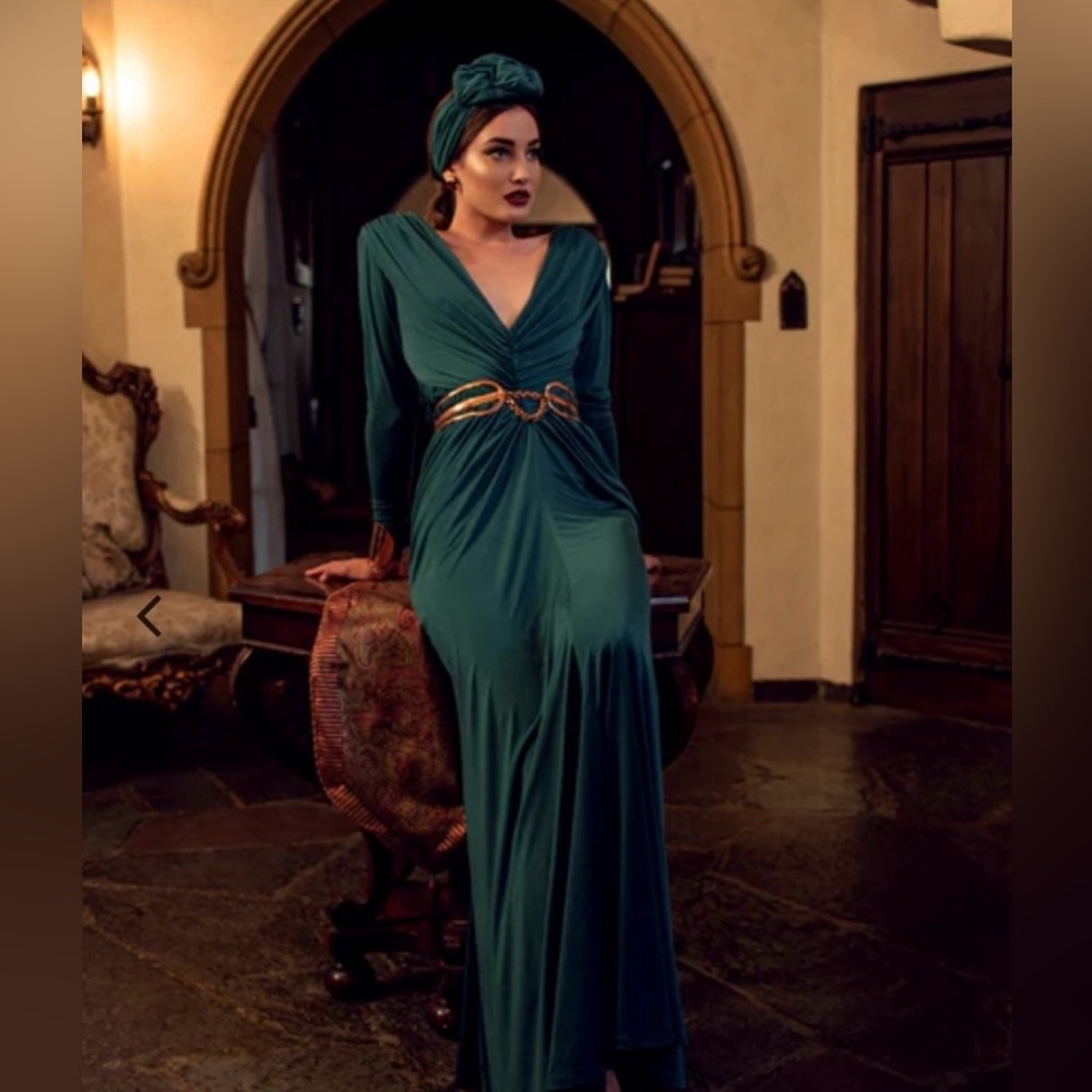 LFEN Art Deco Gown in Green